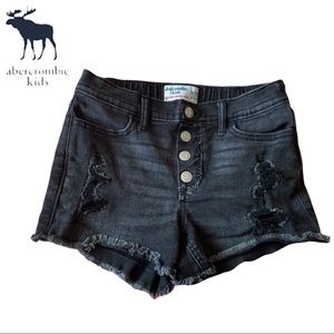 Abercrombie Kids high rise shortie shorts